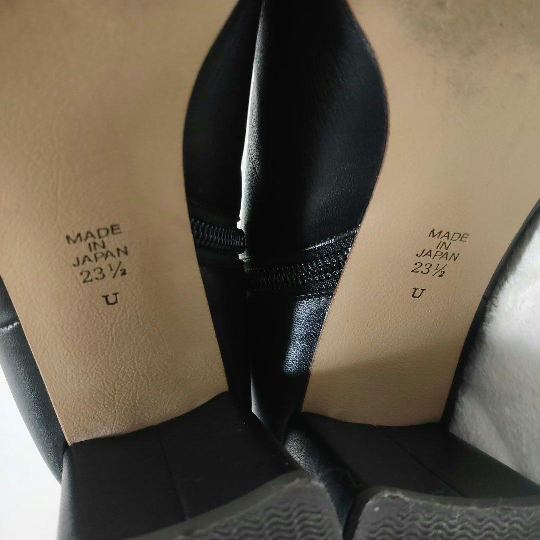 定番 DIANA ダイアナ ショートブーツ 本革 レザー ブラック 23.5cm