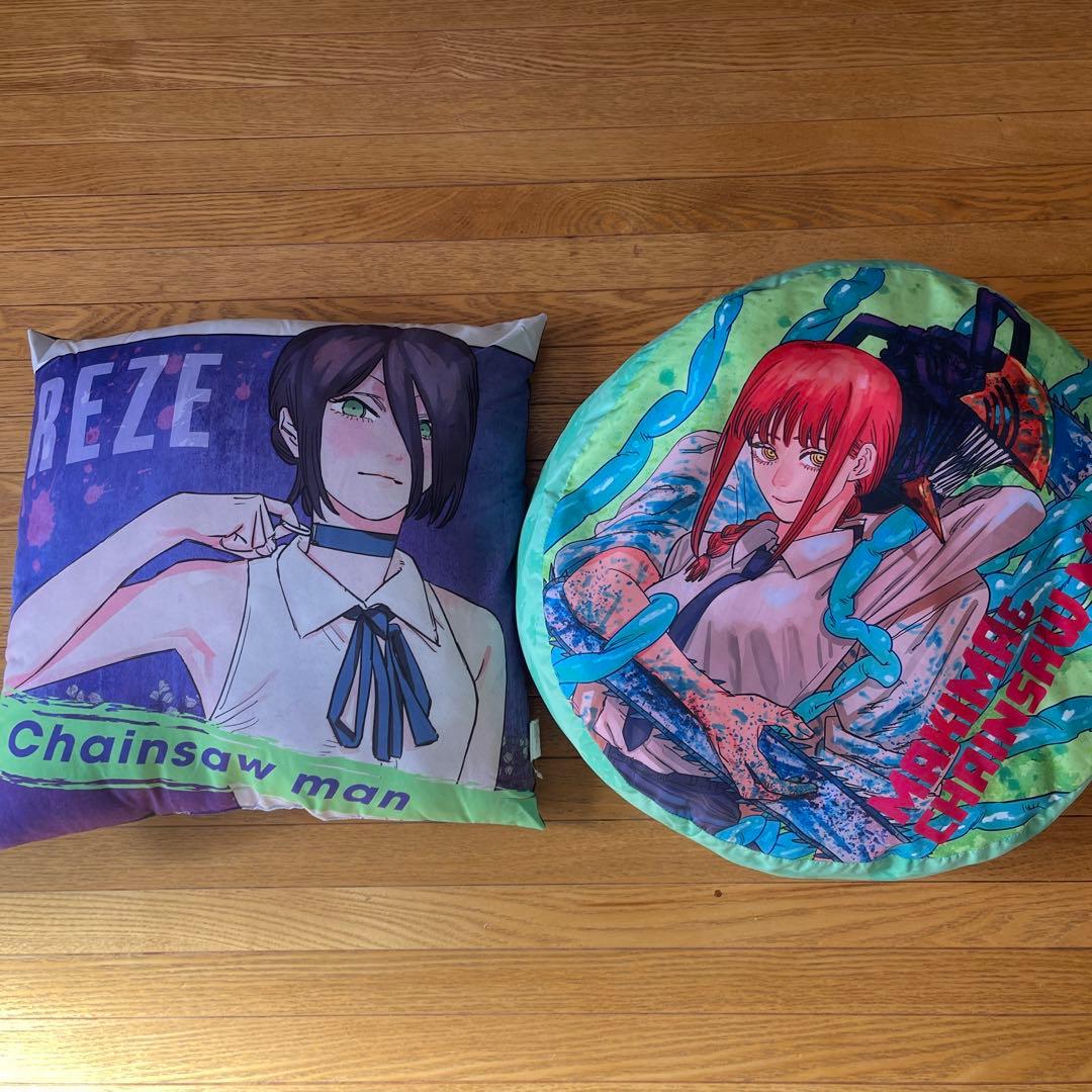 おまけ付き！！チェンソーマン ラウンドクッション マキマ＆チェンソー