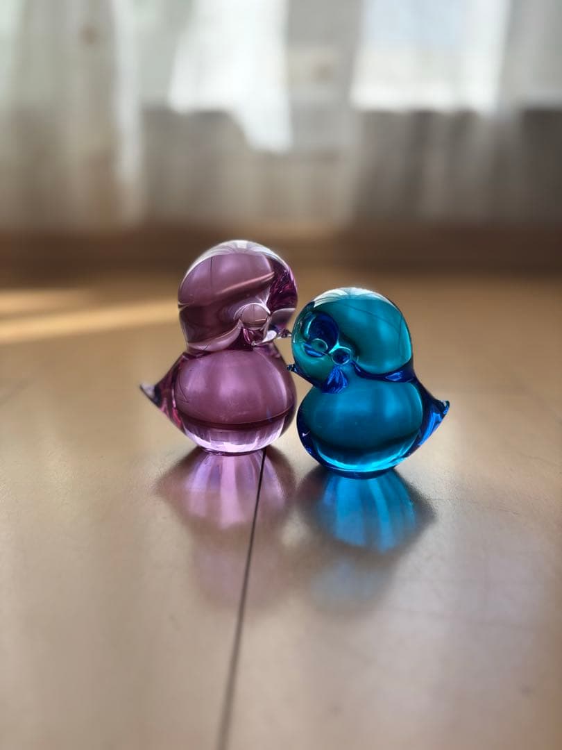 FMkonstglasコンストグラス】ガラス製 鳥の置物 ペーパーウエイト