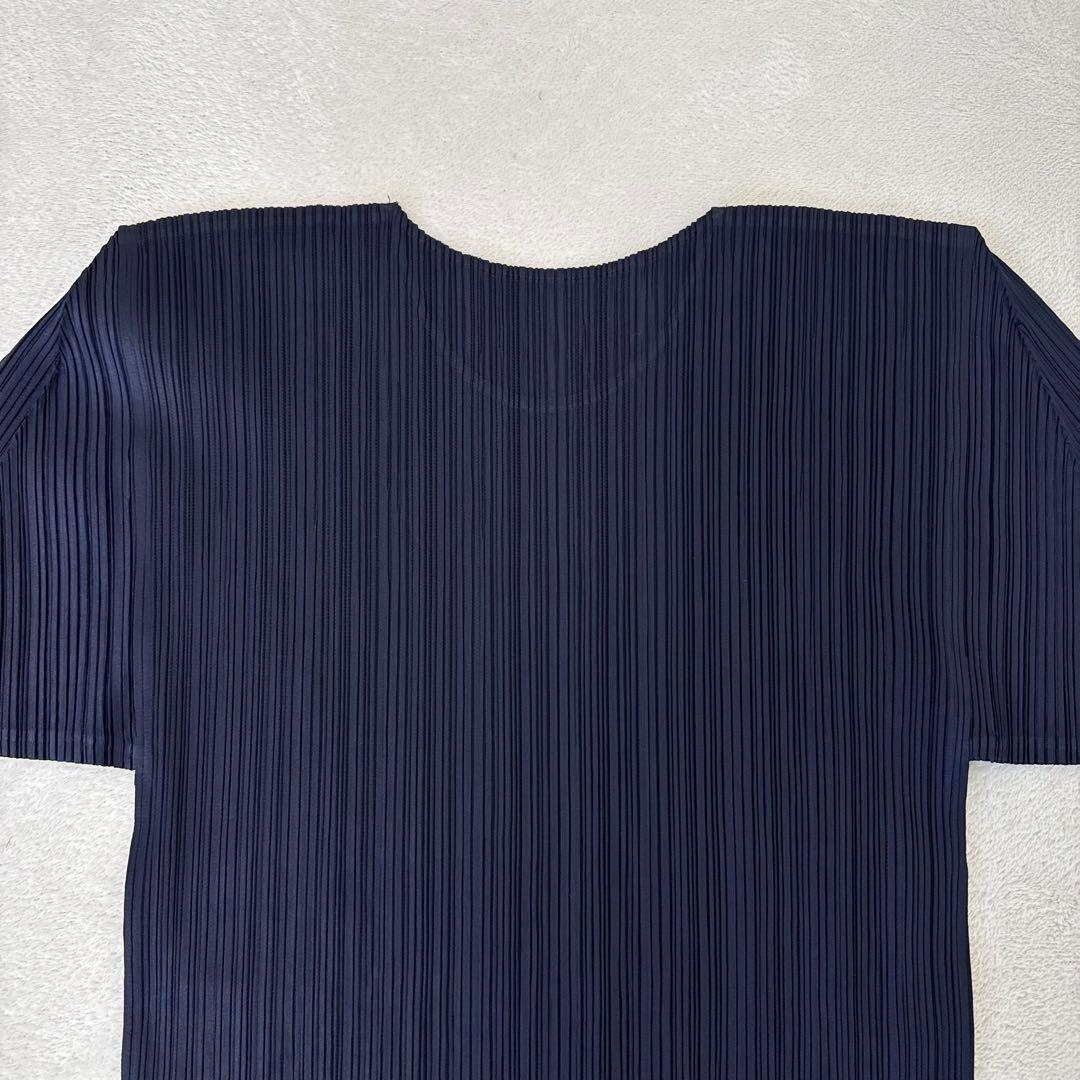 美品✨PLEATS PLEASE プリーツ 長袖 ネイビー XLサイズ