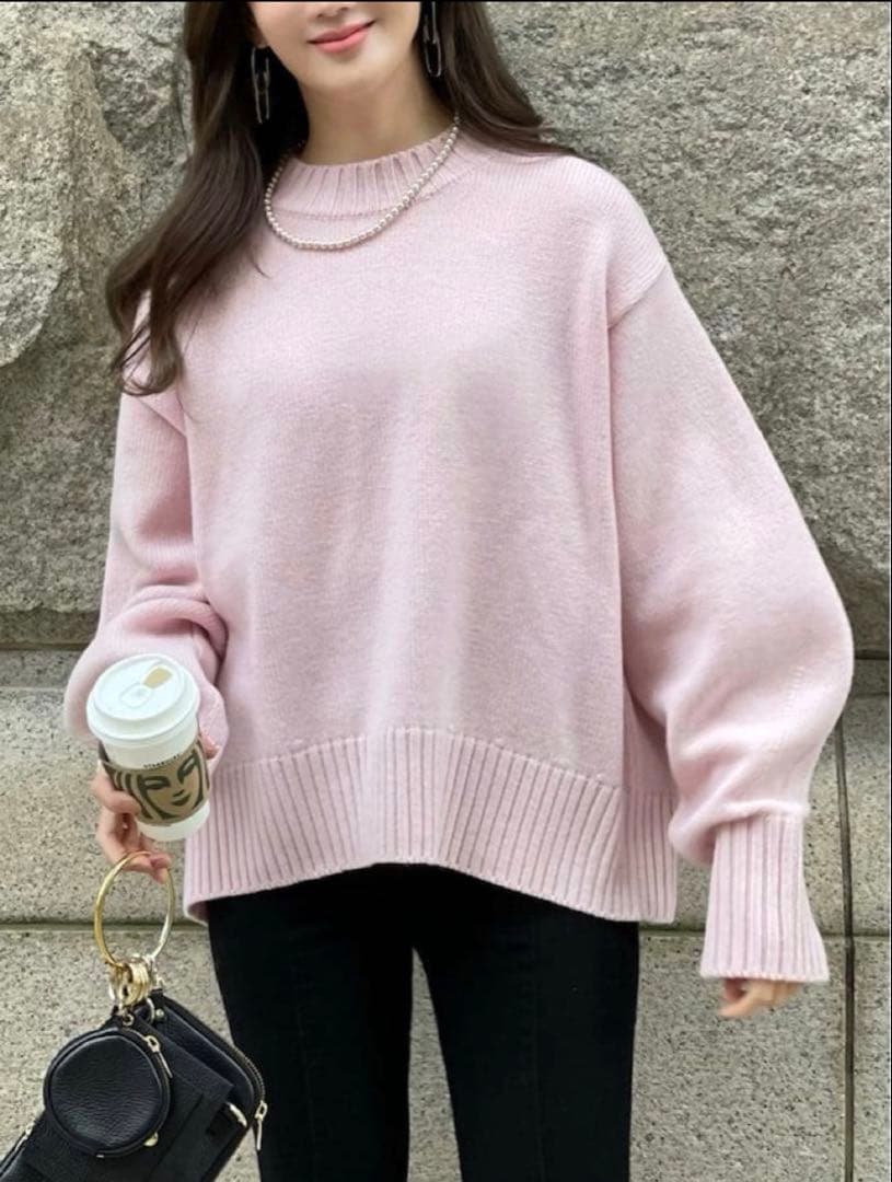 hyeon《へヨン》　パンプキンニット　イチゴミルク