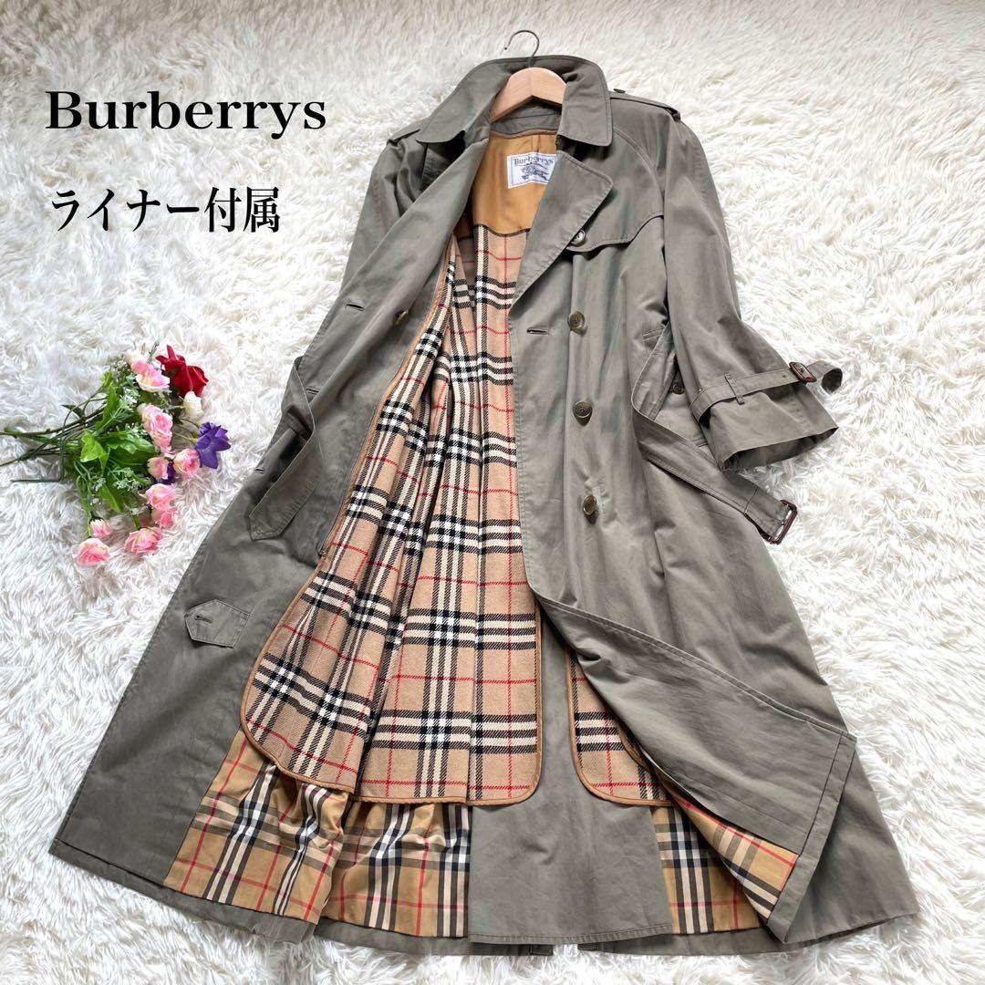 Burberrys バーバリーカーキトレンチコートノバチェックライナーベルト付属 Burberrys(バーバリーズ) ノヴァチェックライニングトレンチコート