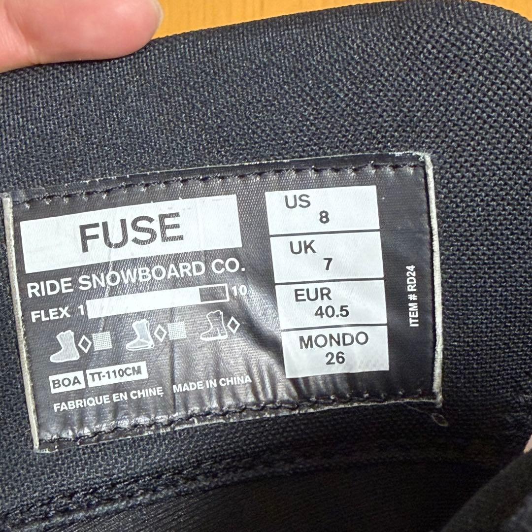 スノーボード RIDE FUSE X SPENCER SHOEBURT 26.0cm