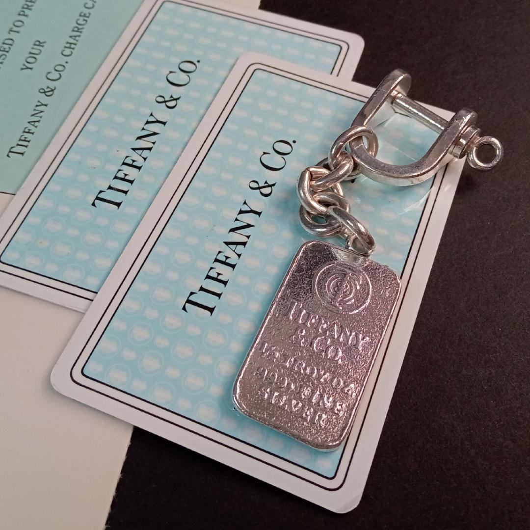ティファニー シルバー純銀インゴット＆シャックル キーホルダー