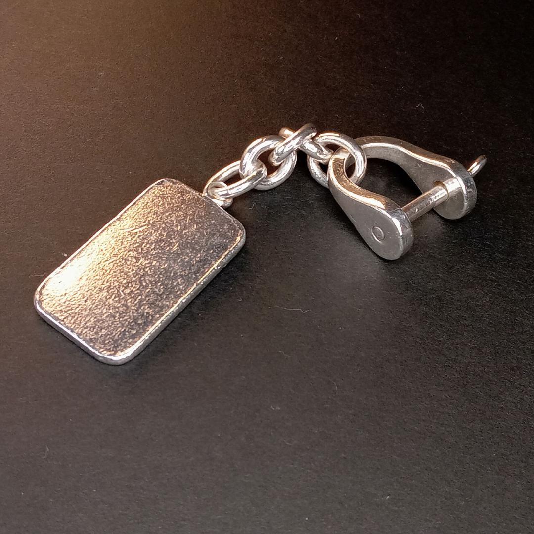 ティファニー シルバー純銀インゴット＆シャックル キーホルダー