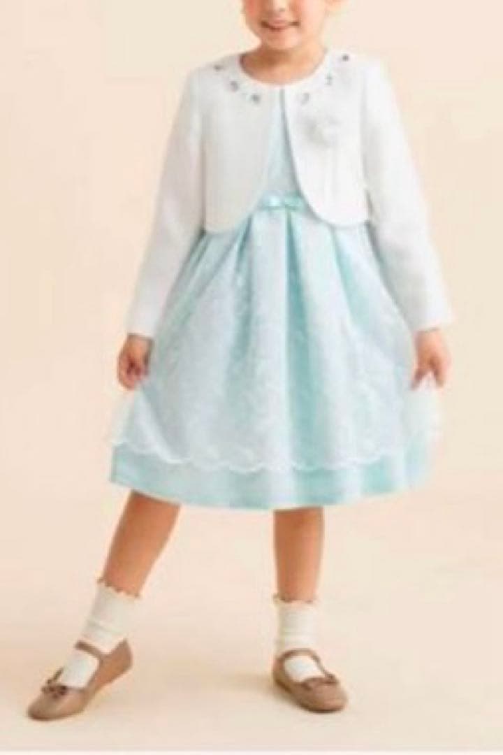 G17新品120ヒロミチナカノ女の子セレモニーアンサンブルワンピース白