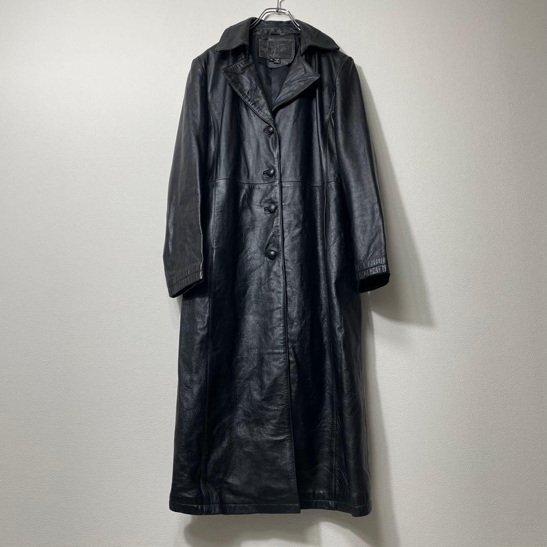【希少ビンテージ】オールレザーコート ロング丈 本革 ブラック モード 楽天市場】本革コート トレンチコート レザーコート 本革 膝丈 牛革