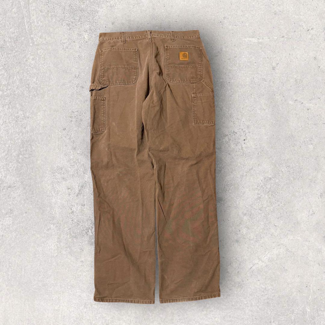 カーハート】ワークパンツ ペインターパンツ 38×36 茶色 ダック地 j