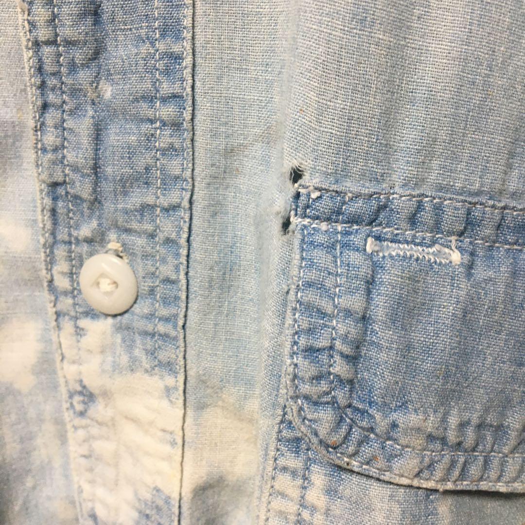 50s big yank シャンブレーシャツ ガチャポケ ボロ vintage - メルカリ