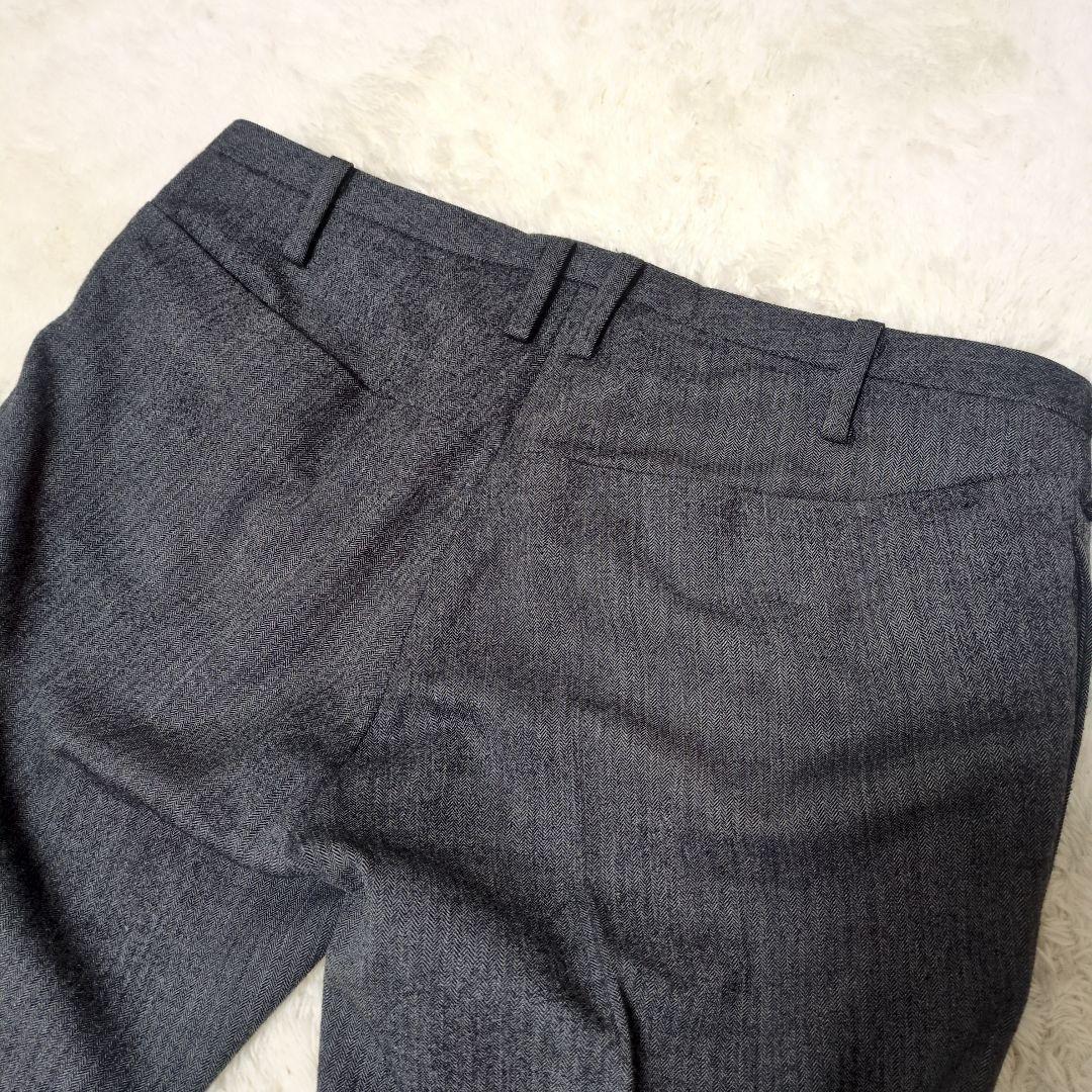 ato アトウ ヘリンボーン セットアップ 総裏 ウール グレー 46 48