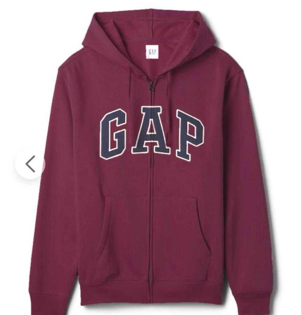 入手困難】リラックスGAPロゴジップアップパーカー タスカンレッド