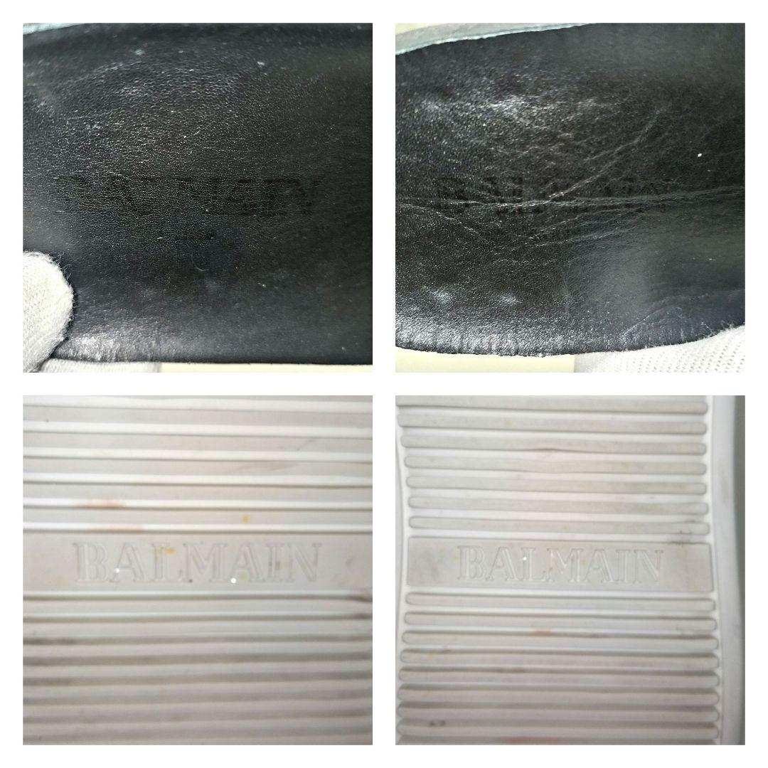 美品】BALMAIN バルマン デニム インディゴ ハイカットスニーカー レア