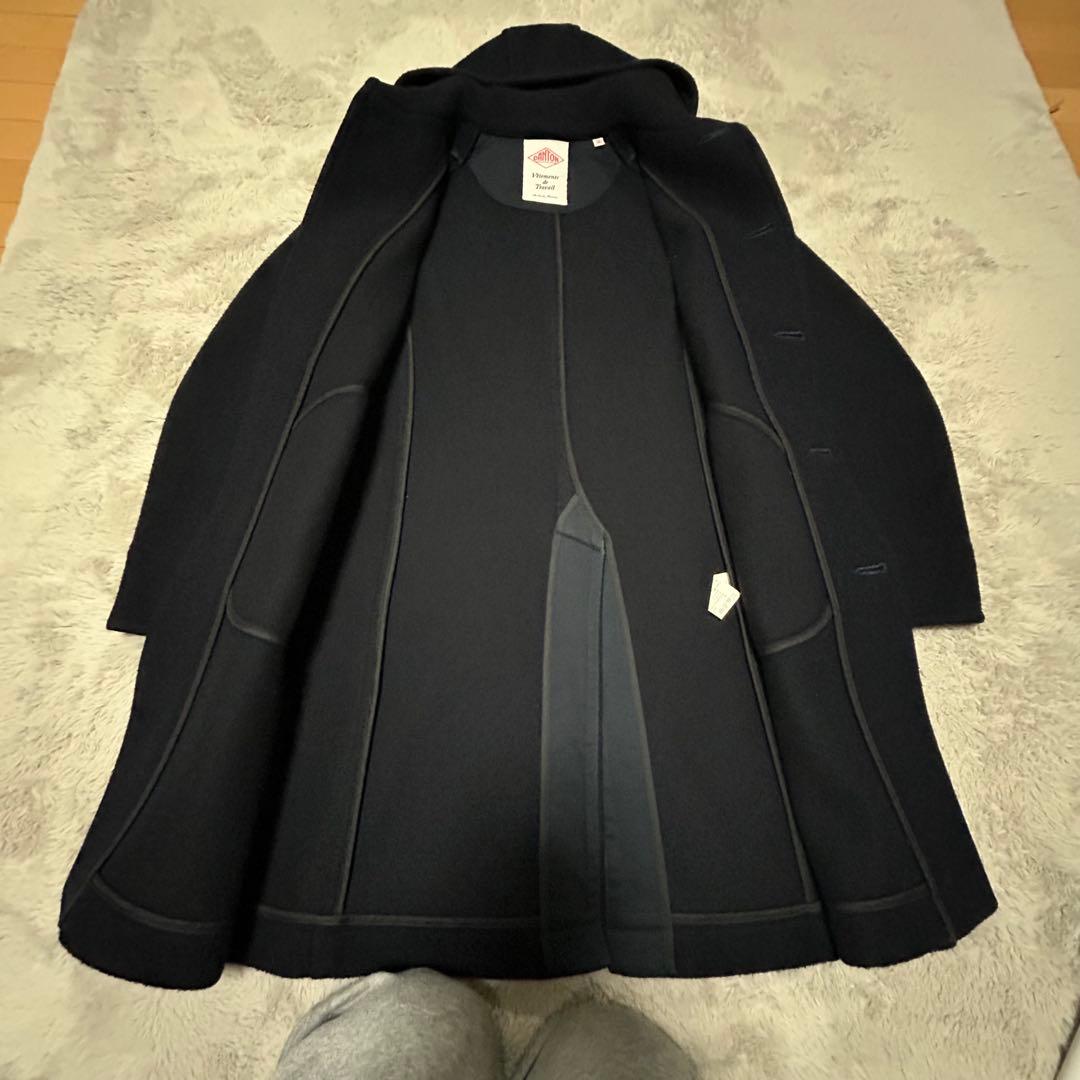 DANTON フード付きウールロングコート ネイビー 36サイズ - メルカリ
