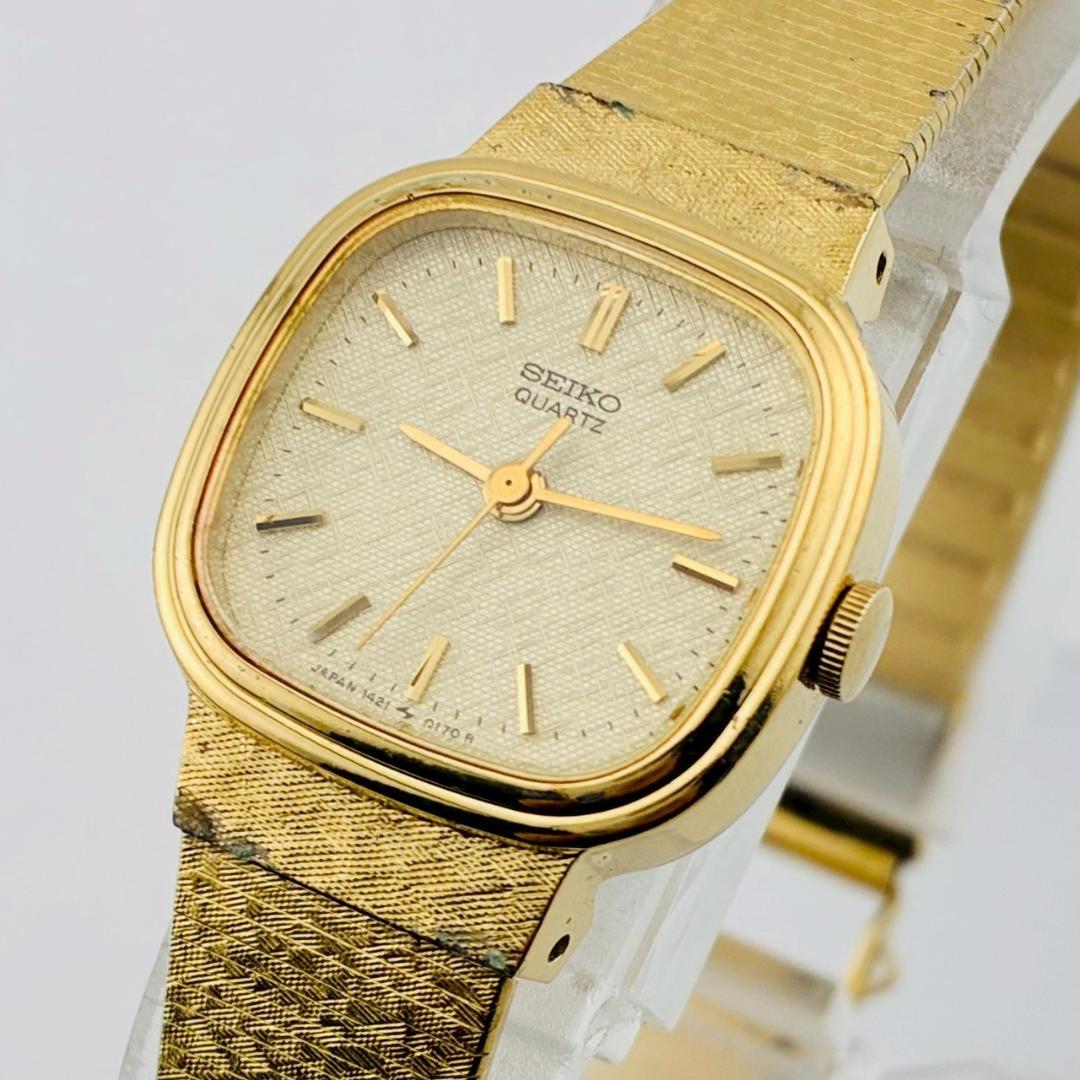 電池交換済】SEIKO セイコー レディース腕時計 ゴールド - メルカリ