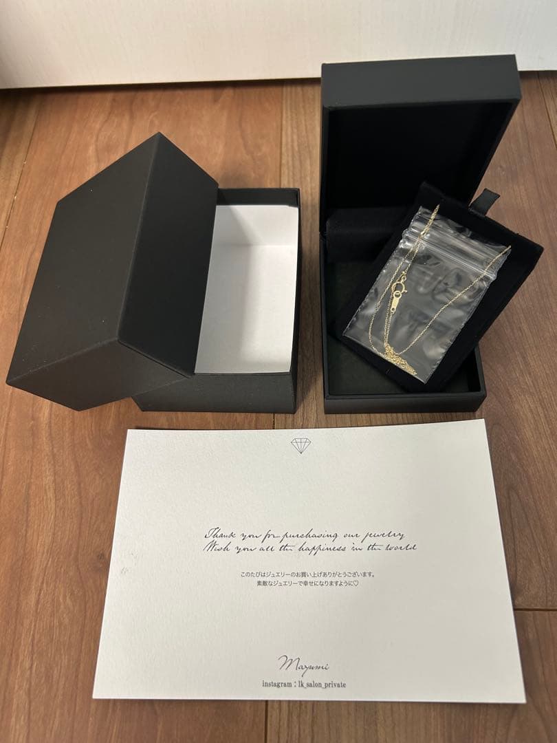 LKサロン 月ミニネックレス YG 18K 天然ダイヤ - メルカリ