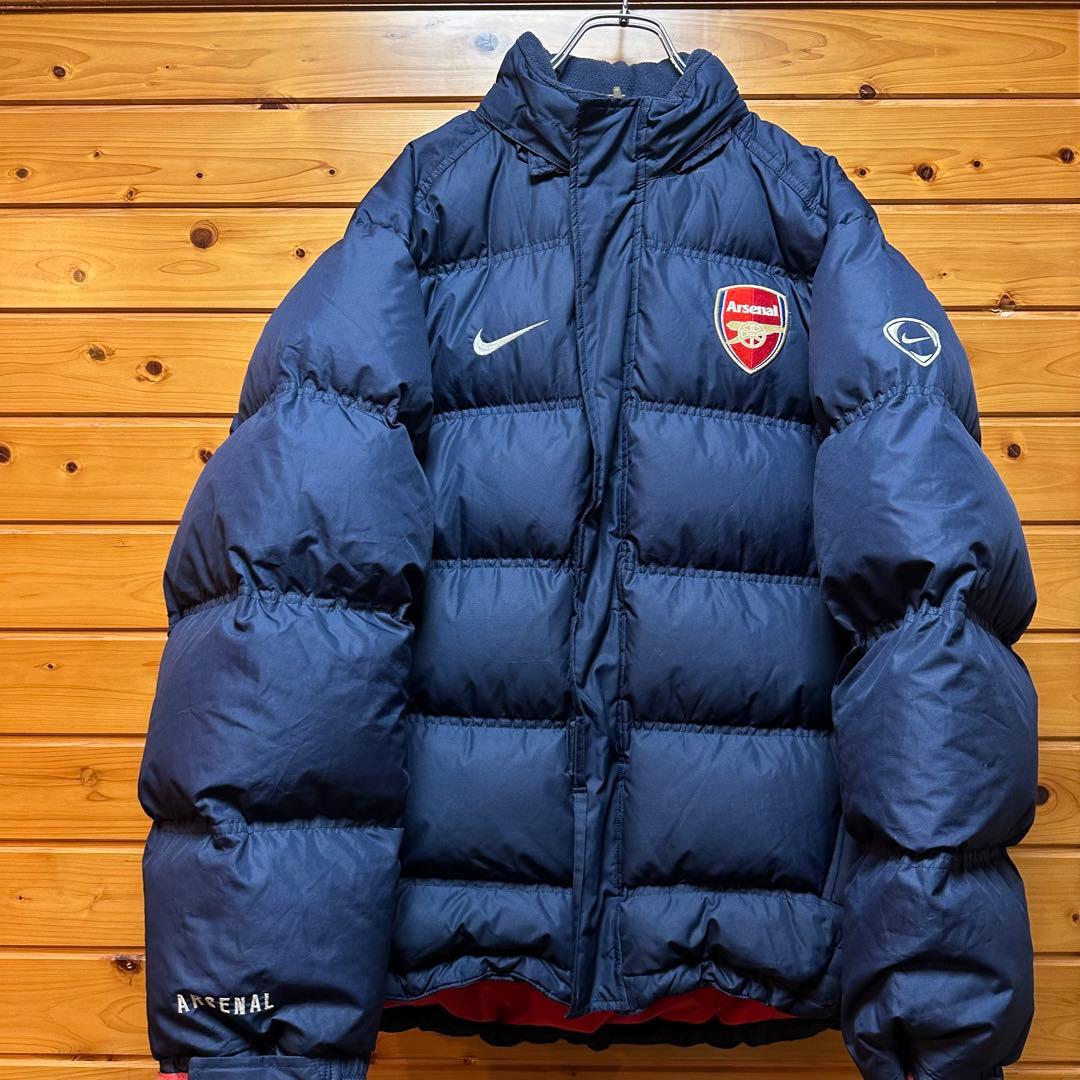 NIKE ナイキ ダウンジャケット アーセナル 刺繍ロゴ ネイビー メンズ