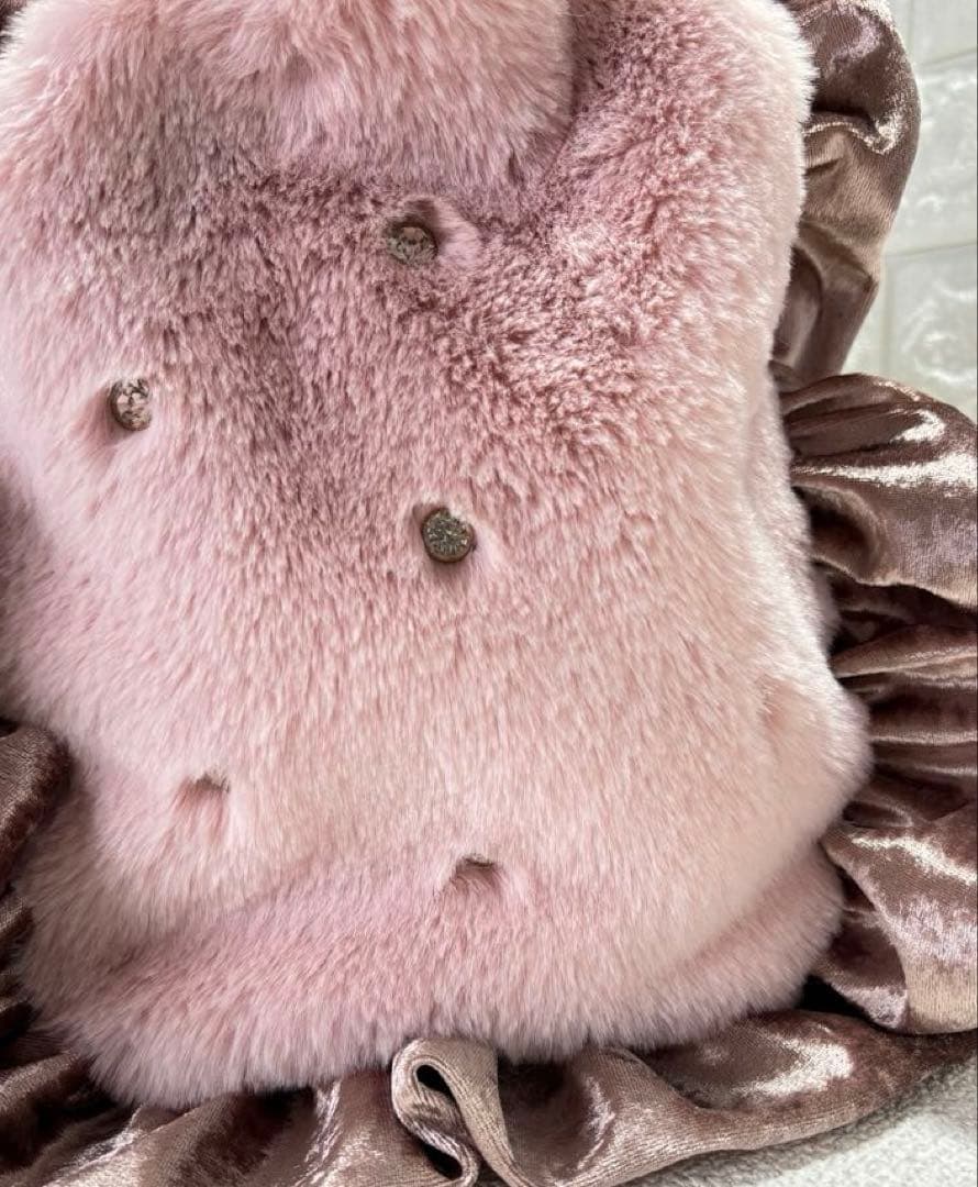 さ*ー様 コヤンイサムチョン ハンドメイド ファーフリルトートバッグ