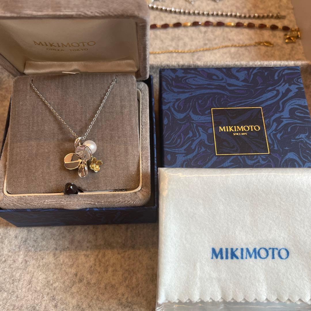 ミキモト アコヤ真珠 K18 シルバー ネックレス パール約7.0mm