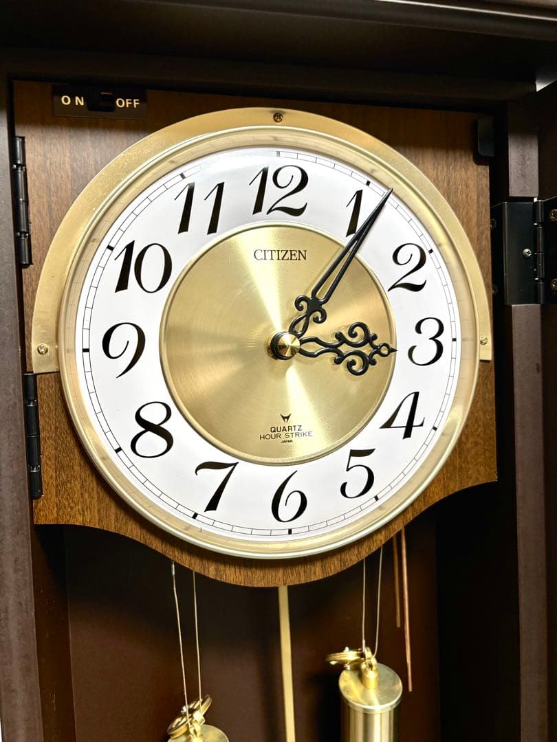 動作品】CITIZEN 柱時計 4MJ741 HOUR STRIKE クオーツ - メルカリ