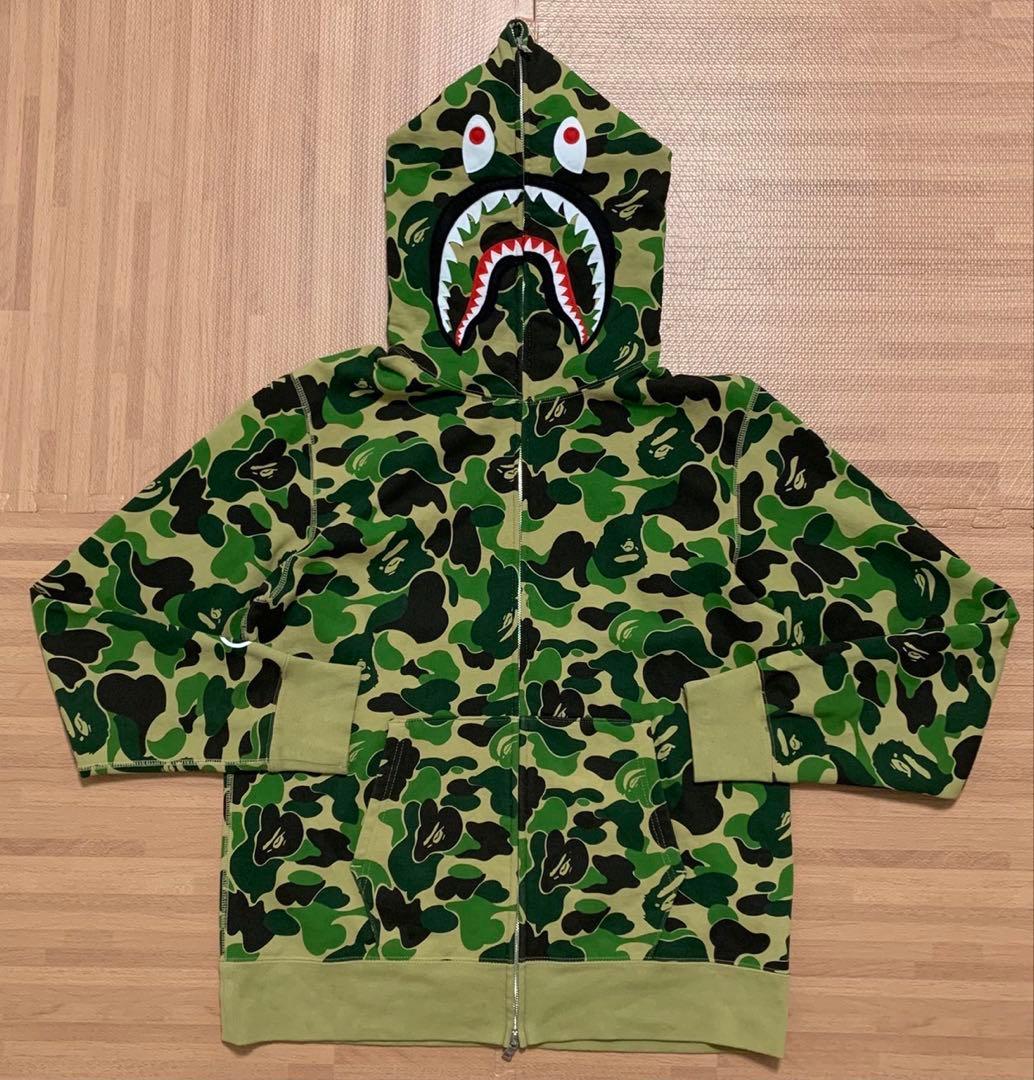 ☆激レア APE abc camo green シャークパーカー XL パーカー - メルカリ