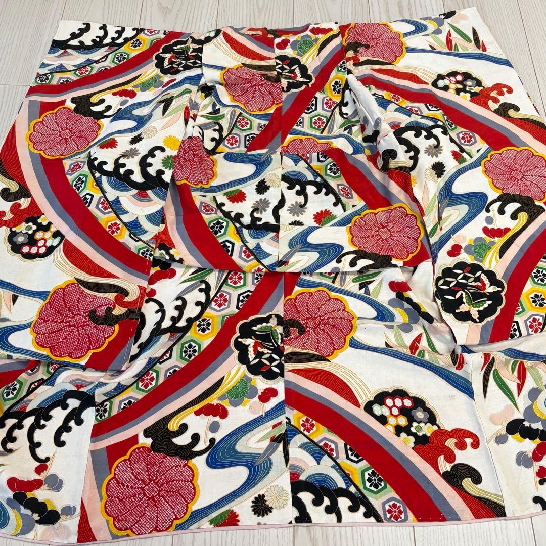 七五三 アンティーク着物　子供着物　可愛い レンタル】七五三 3歳 着物 ニコアンティーク 女の子 被布セット 子供