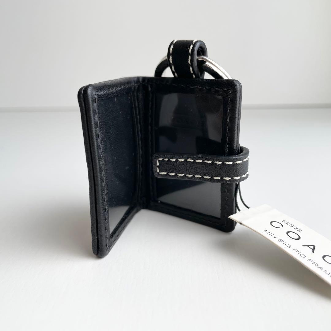 コーチ バッグチャーム ピクチャーフレーム ハート シグネチャー 新品