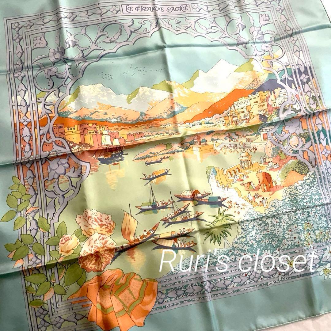 新品未使用⭐︎エルメス シルク スカーフ 聖なる大河 カレ90 大判