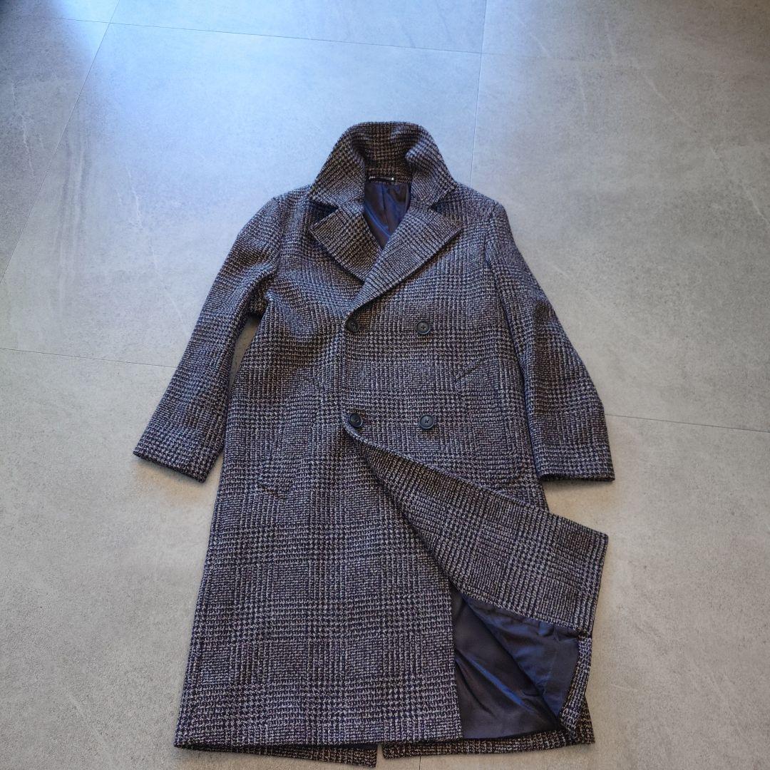 ZARA チェック柄 コート ZARA - 美品 ZARA WOMAN ザラ チェスターコート チェック柄 Lサイズの