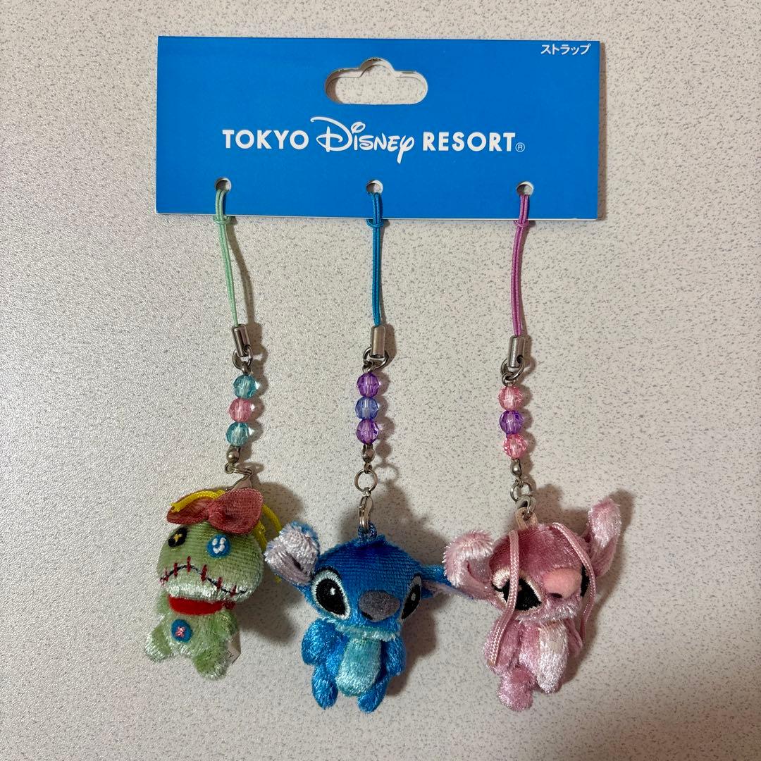 スティッチ エンジェル スクランプ ビーズストラップ ディズニー