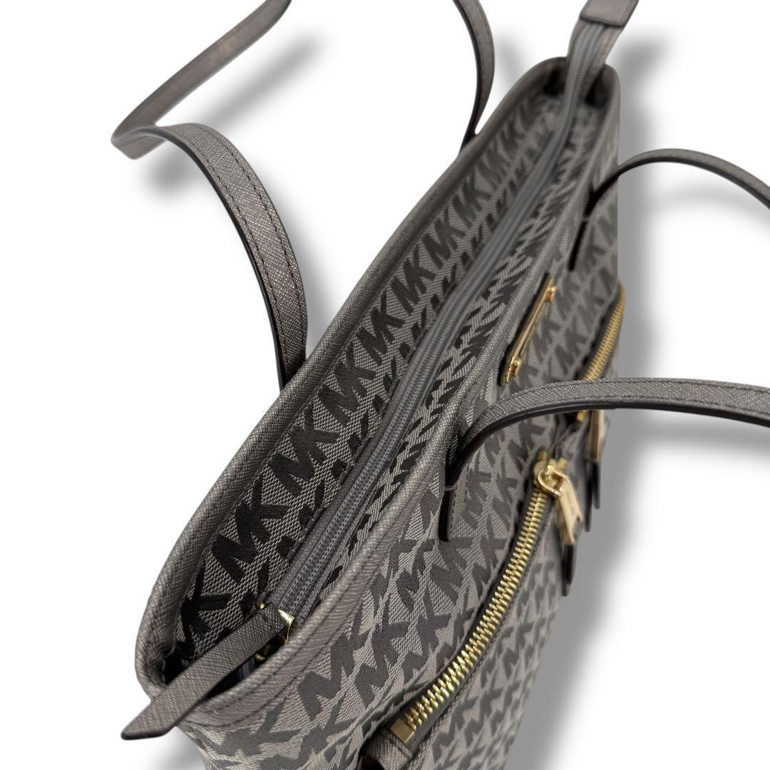 《極美品》マイケルコース トートバッグ MK刺繍 シグネチャー 肩掛け A4収納