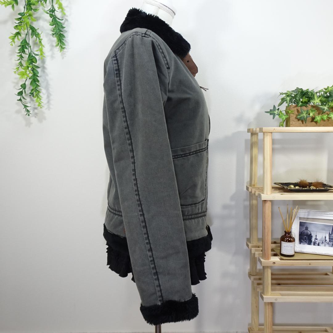 Kula by Eternal スカジャン風ミリタリージャケット 刺繍 グレーM