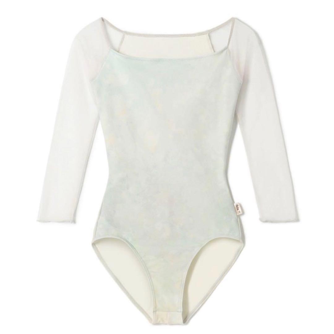 チャコットNela ライン 7分袖レオタード アクアグリーン バレエ ミント M