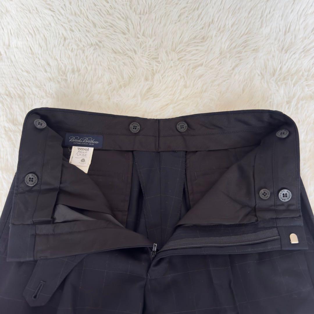 ブルックスブラザーズ✨Wool Plus LYCRA ウィンドウペン 黒 36 - メルカリ