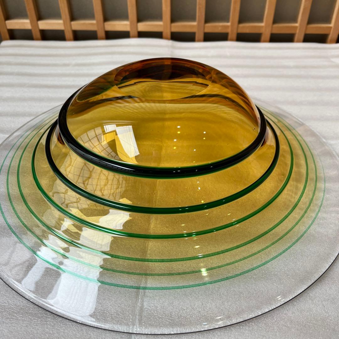 東洋佐々木ガラス 翠螺旋 水盤 直径35cm