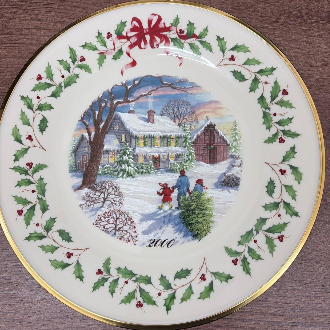 未使用品 レノックス クリスマスプレート 2000年 箱あり - メルカリ