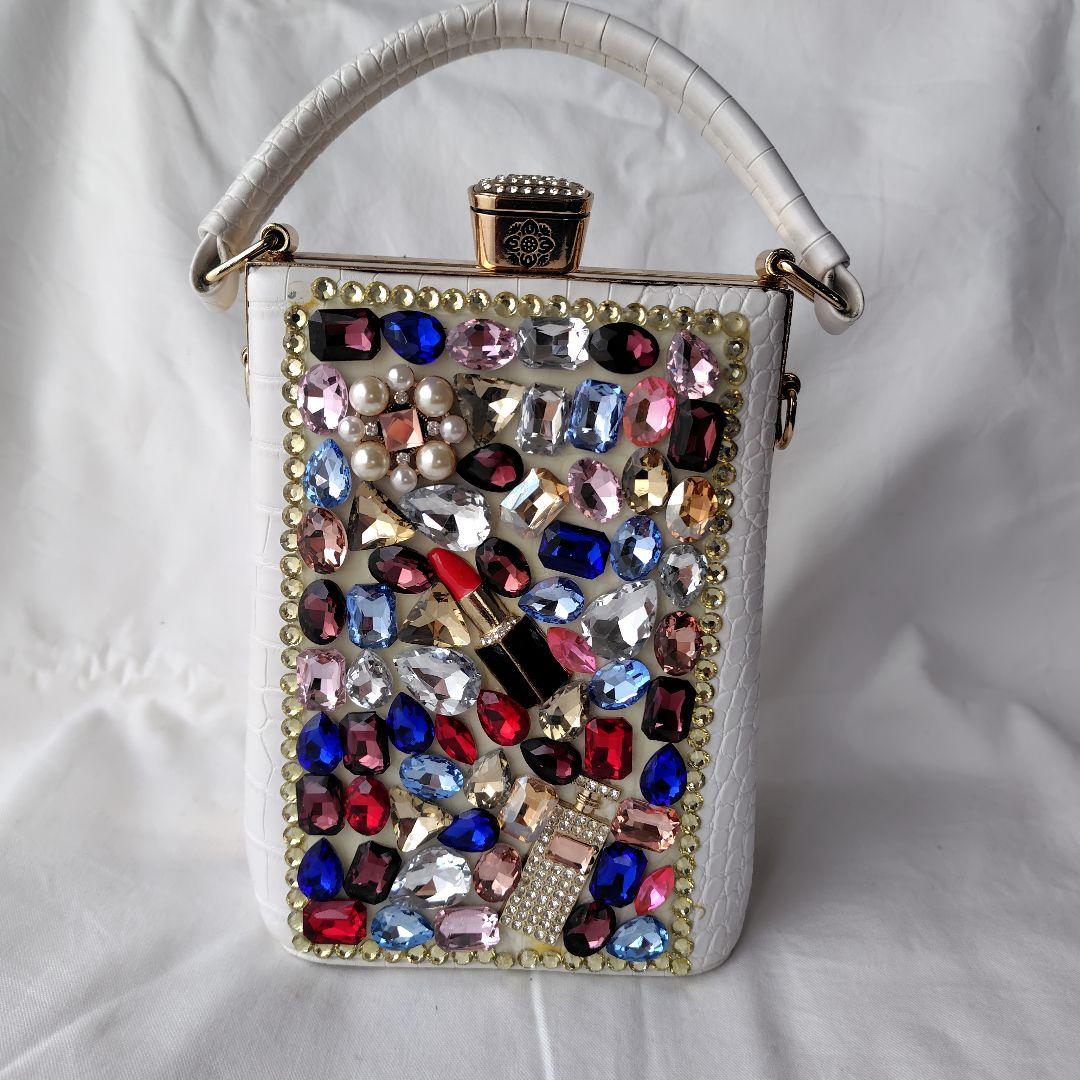 【未使用】ビジュー　ハンドバッグ リュタン】ビジュースタッズハンドバッグ(ハンドバッグ)｜BAGS（バッグ