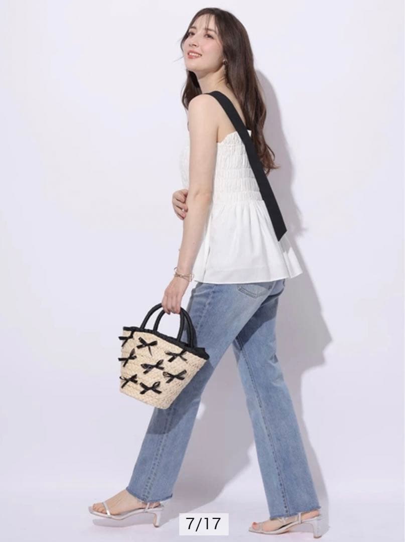 アプワイザーリッシェ シャーリングベアキャミトップス 白 Sサイズ