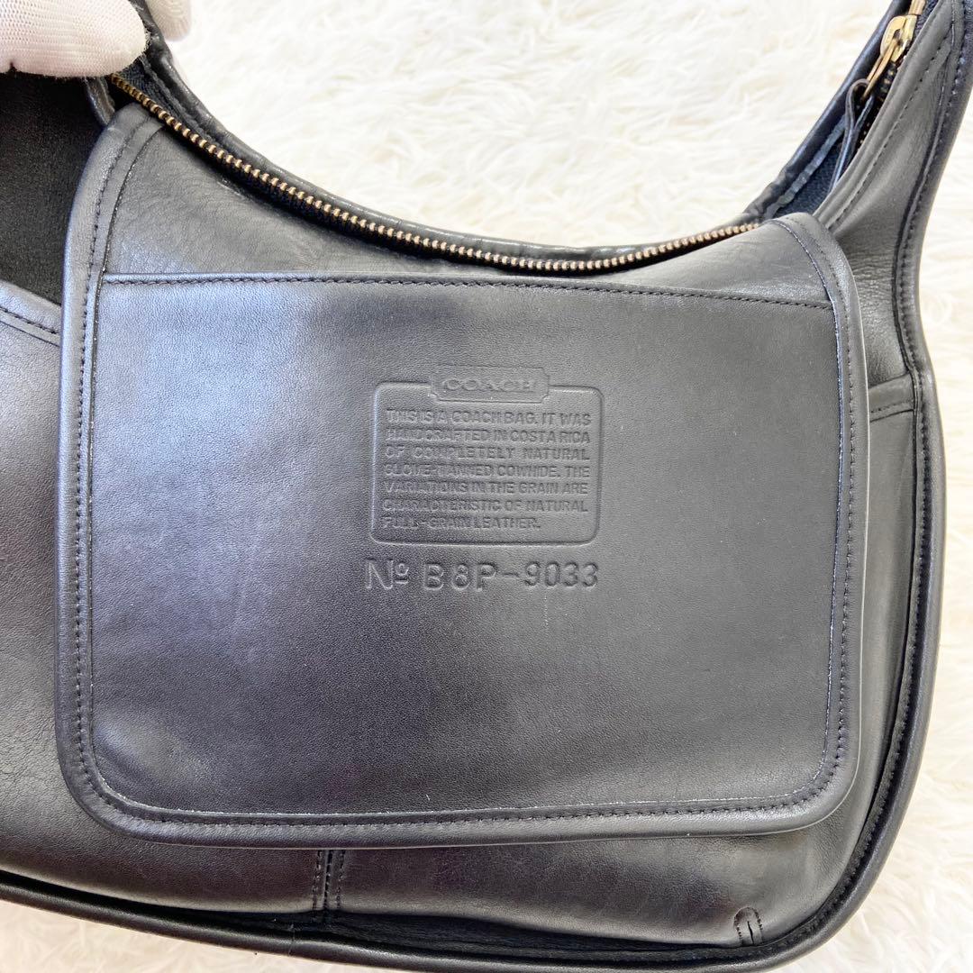 極美品✨ オールドコーチ エルゴ ワンショルダーバッグ レザー 黒 9033