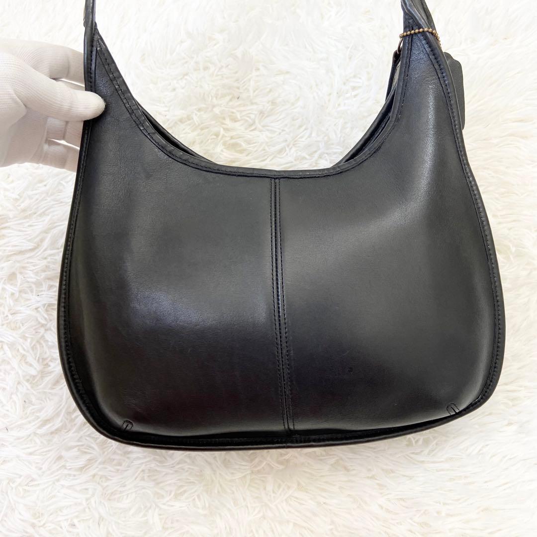 極美品✨ オールドコーチ エルゴ ワンショルダーバッグ レザー 黒 9033