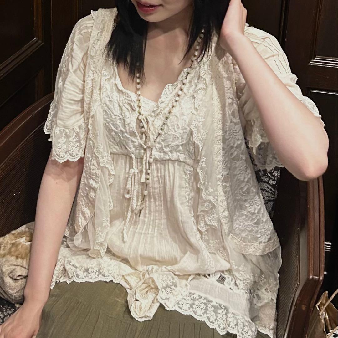 00's fairygrunge 森ガール チュニック レース リボン - メルカリ