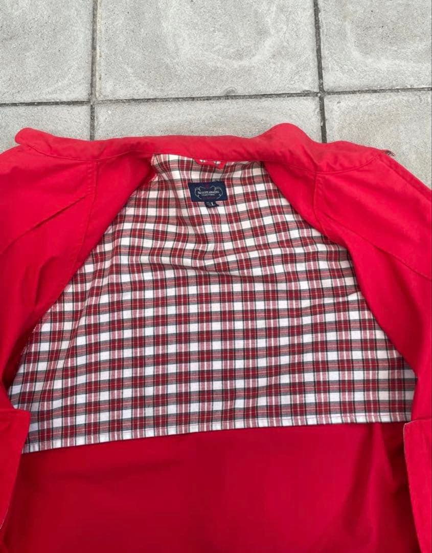 80s〜90s ハリントンジャケット 裏地チェック レッド スイングトップ