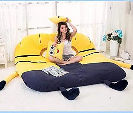 ミニオン冬にお勧め!折りたたみベッド 寝袋 可愛デザイン ふわふわ
