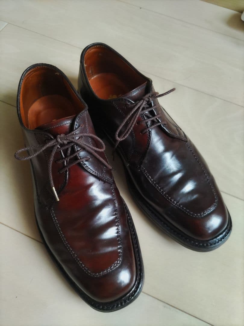 オールデン　コードバン　Uチップ　スクエアトウ　バリーラスト　濃茶　マホガニー ALDEN】オールデン SHIPS別注 2400Y Uチップ コードバン バーガンディ