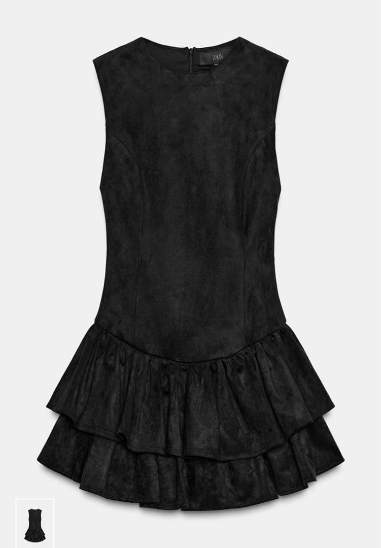 ZARAフリル付きノースリーブミニワンピース フリルポプリンワンピース - ホワイト | ZARA Japan / 日本