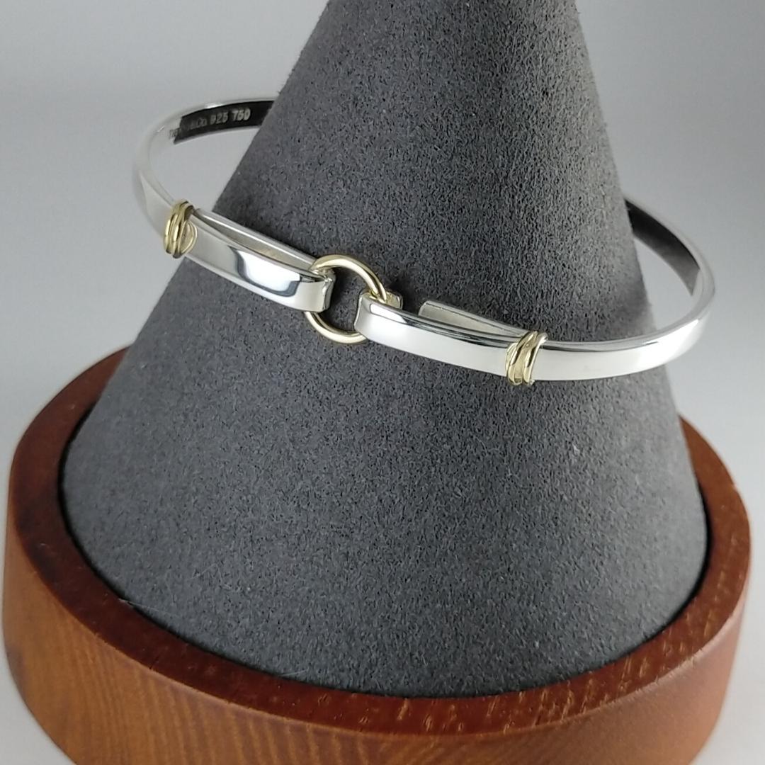 ☆SALE☆【ティファニー】フック サークル コンビ バングル 2420