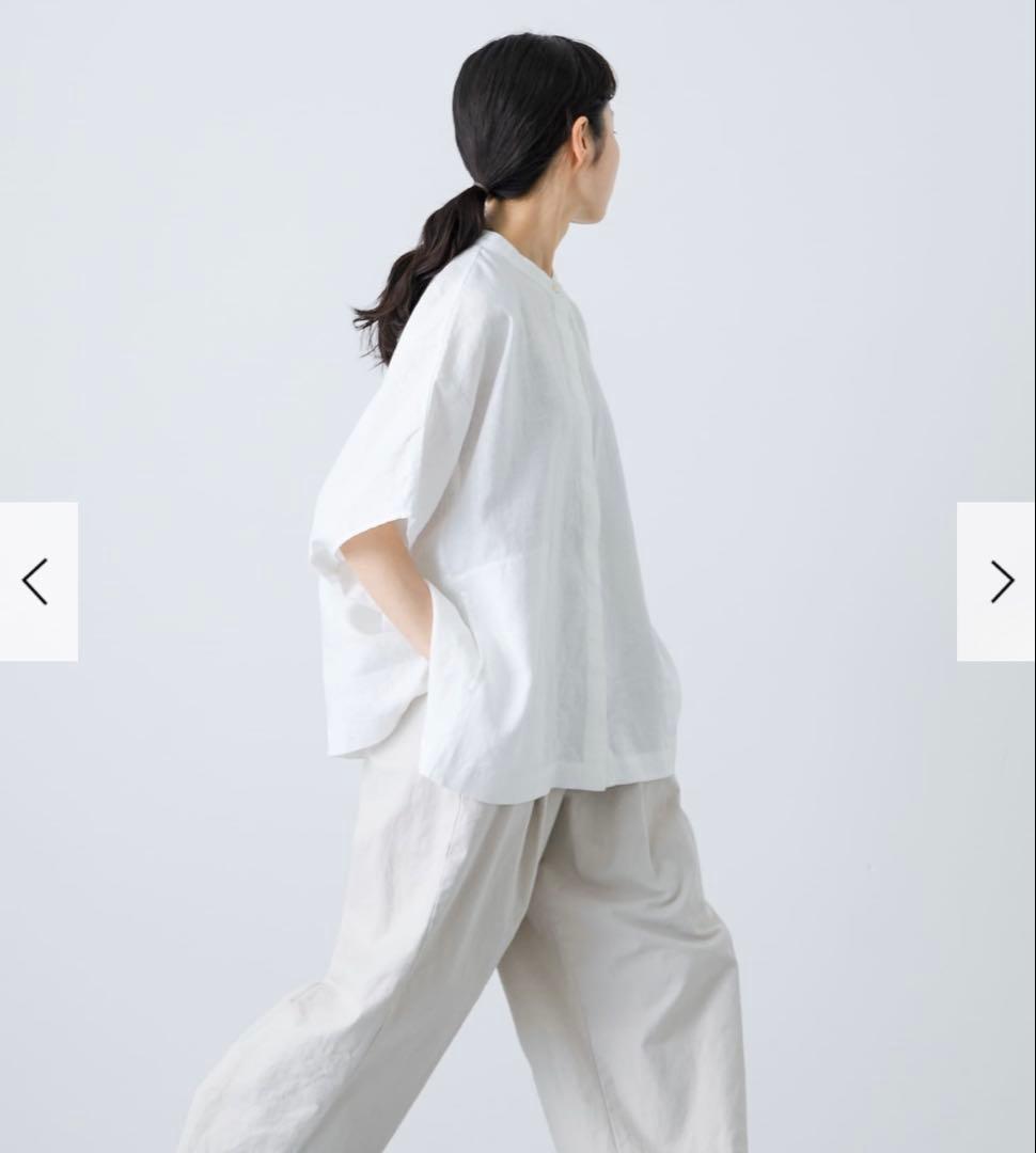 かぐれ / リネンスクエアケープシャツ/ yellow / 2025SS