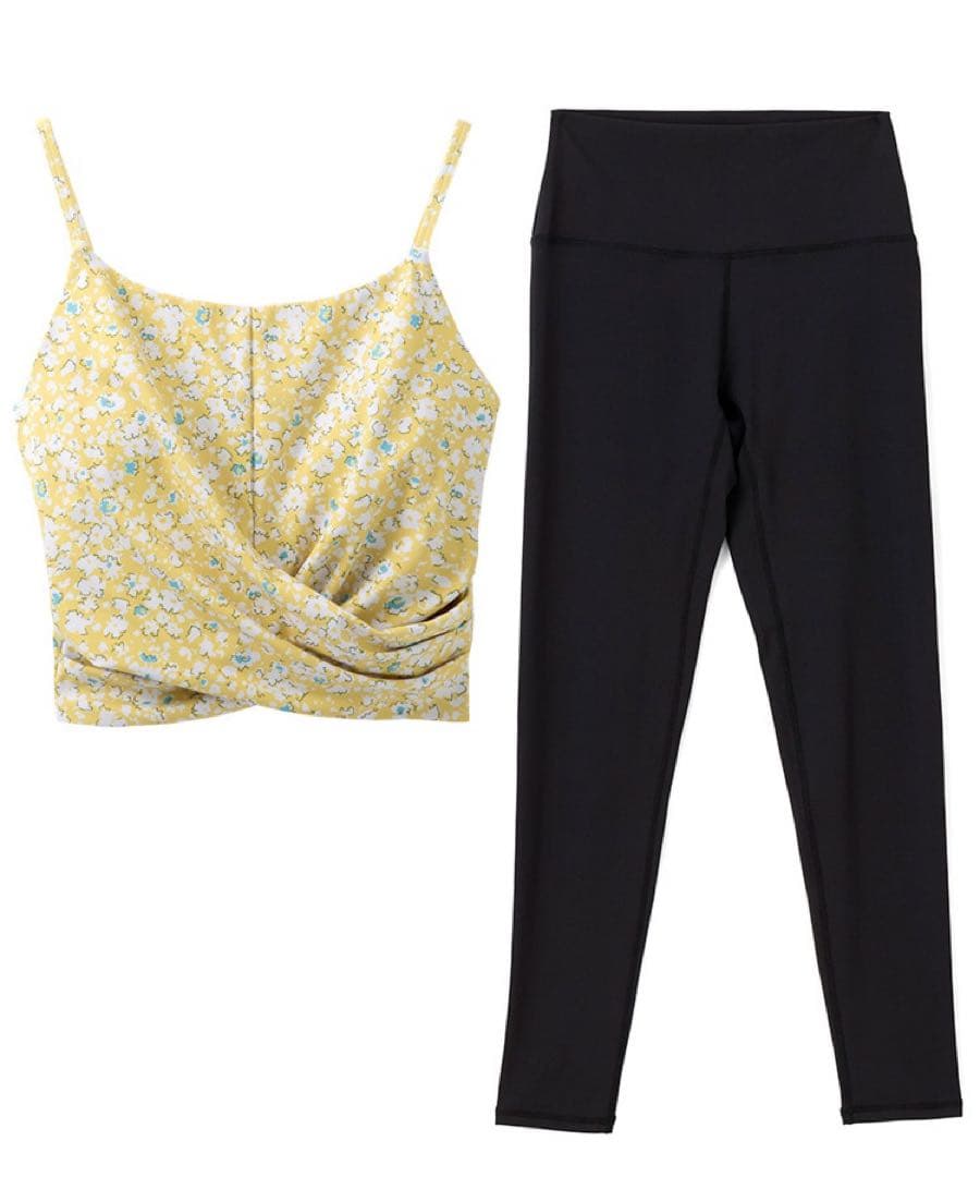 【SUKALA】ショートタンクトップ＆レギンスセットアップ SUKALA】ショートクロスキャミソール＆レギンスセットアップ