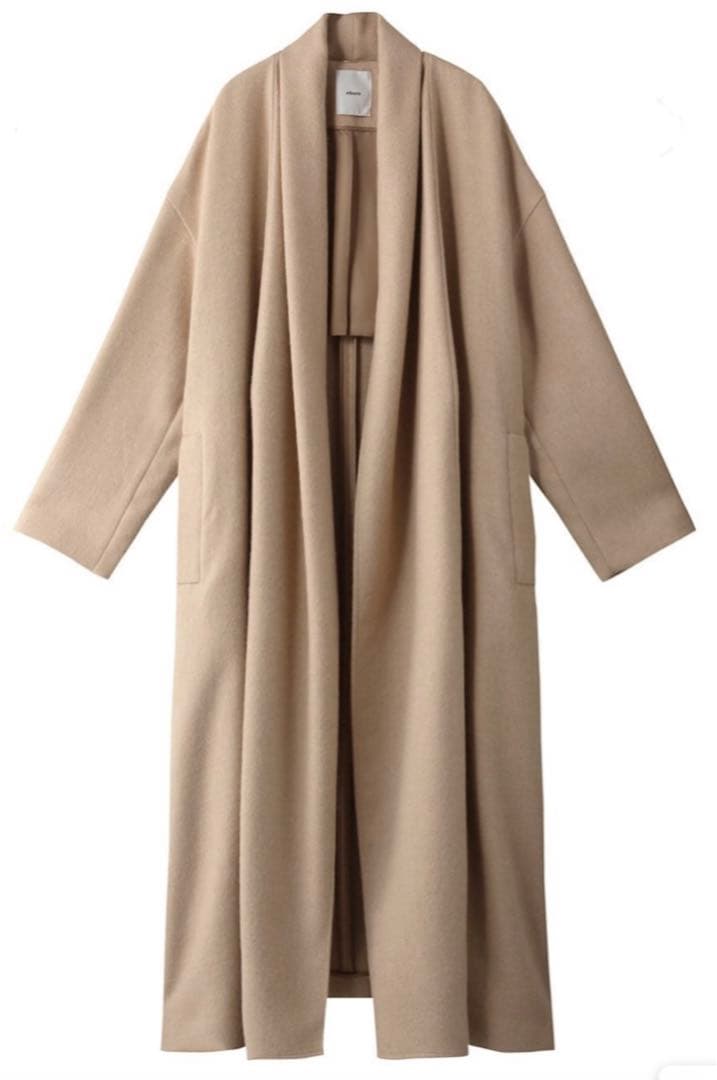 ebure ピュアアルパカ ショールカラーロングコート 定価16.5万 - メルカリ