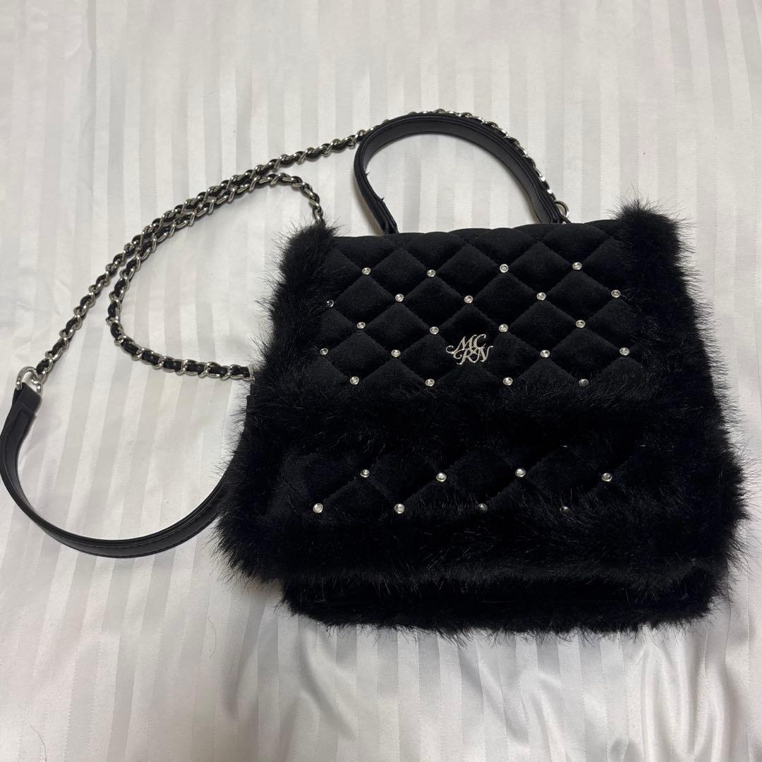 michellMacaron ミシェルマカロン ベロアファーミニバック - メルカリ