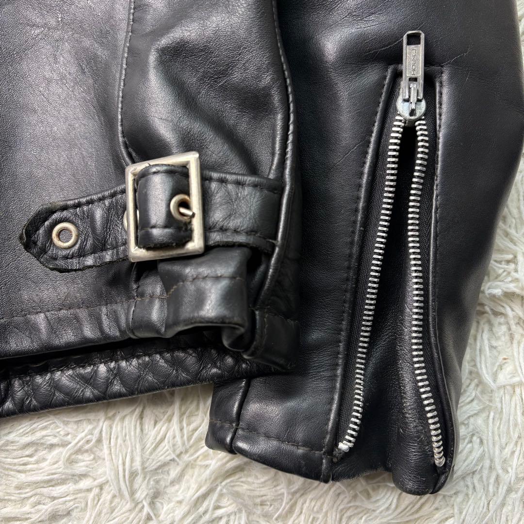 良品 Lサイズ相当 ショット 641 シングルライダースジャケット